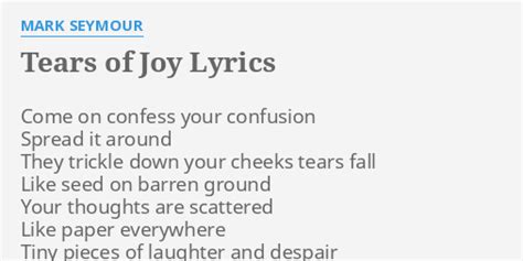 tears of joy lyrics